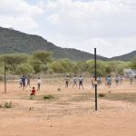 Fußballspiel in Pause