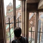 Beim Abstieg vom Turm, Blick auf das nördliche Seitenschiff des Münsters