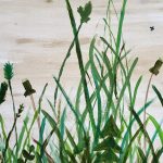 Malen mit Gouache und Acryl, Rasenstück